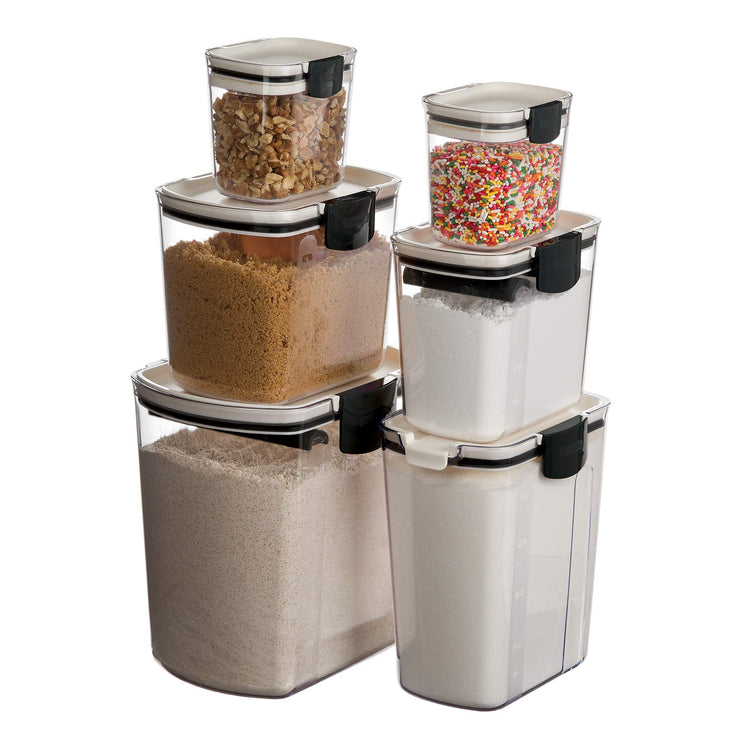 ProKeeper Baker's Airtight Kitchen Storage Canister Container Set for Flour (6 Count)