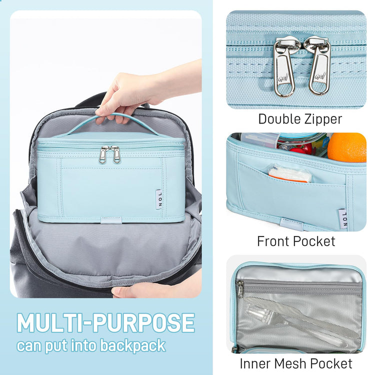 NOL Small Lunch Bag Mini Lunch Box Insulated Lunch Bag for Men
