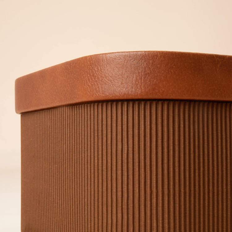 Decorative Storage Boxes with Lids Faux Leather (3 Count)