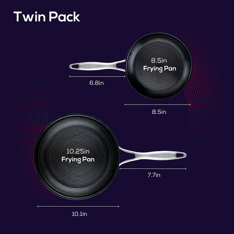 Clad Stainless Steel Frying Pans (2 Count)