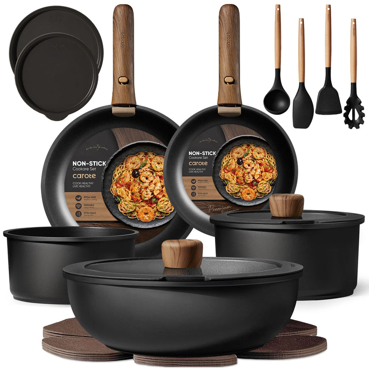 19pcs Pots and Pans Set Non Stick