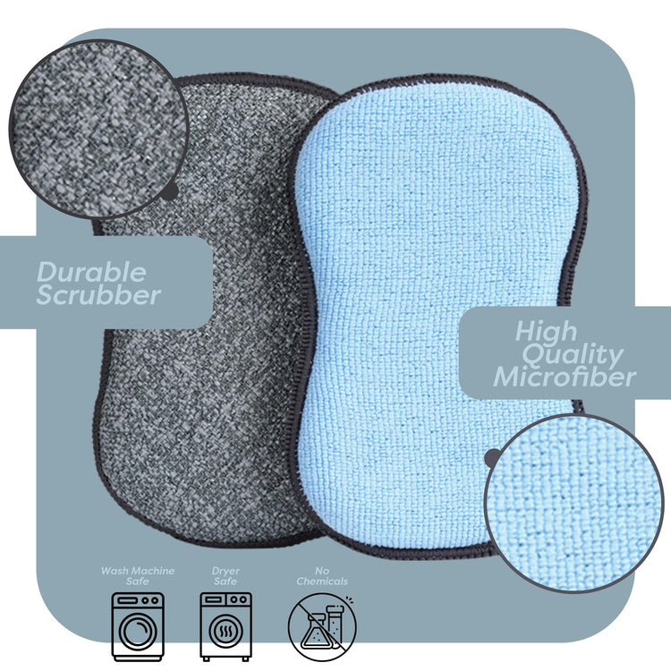 Multi Purpose Scrub Sponges for Kitchen By Scrub (6 Count)