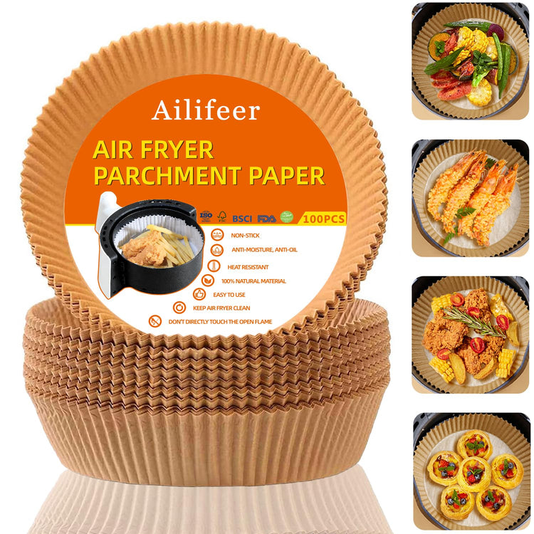 Air Fryer Liners Disposable 6.3 inch Round (100 Count)
