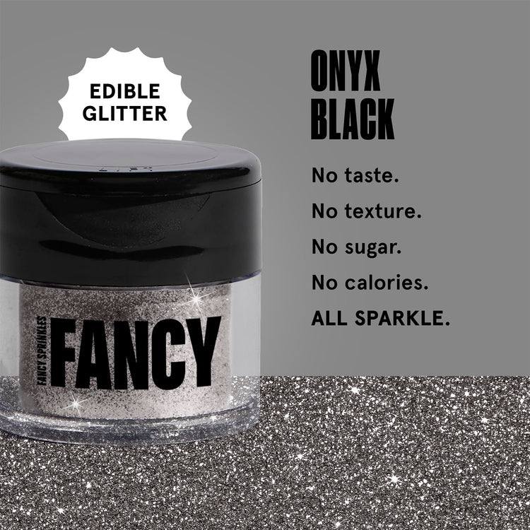 Onyx Black Edible Glitter Luster Dust 4gm