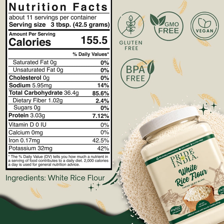 White Rice Flour 1 lbs (16 Ounce)