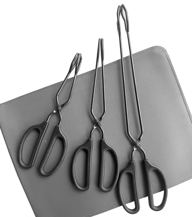10" 12" 16" Stainless Steel Kitchen Scissor Tongs Set