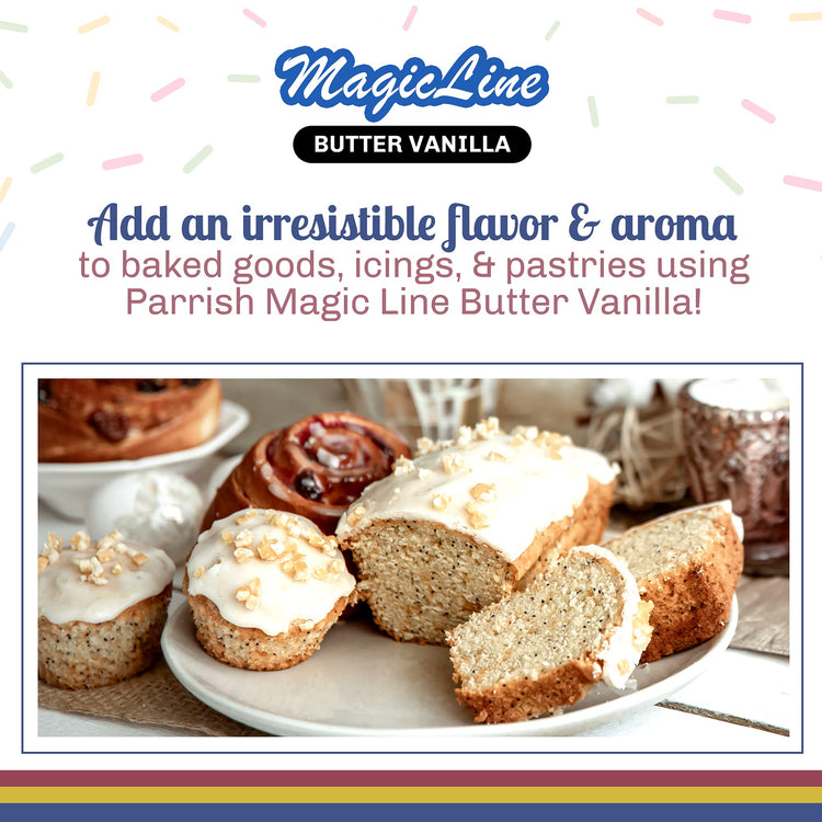 Magic Line Butter Vanilla Flavoring Oil for Baking 32 Ounces