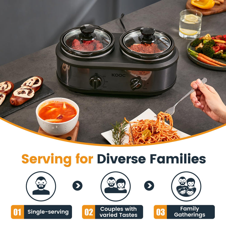 Double Small Slow Cooker