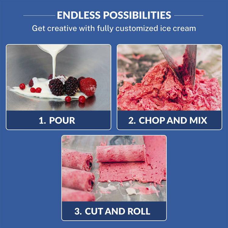 Rolled Ice Cream Maker with Compressor