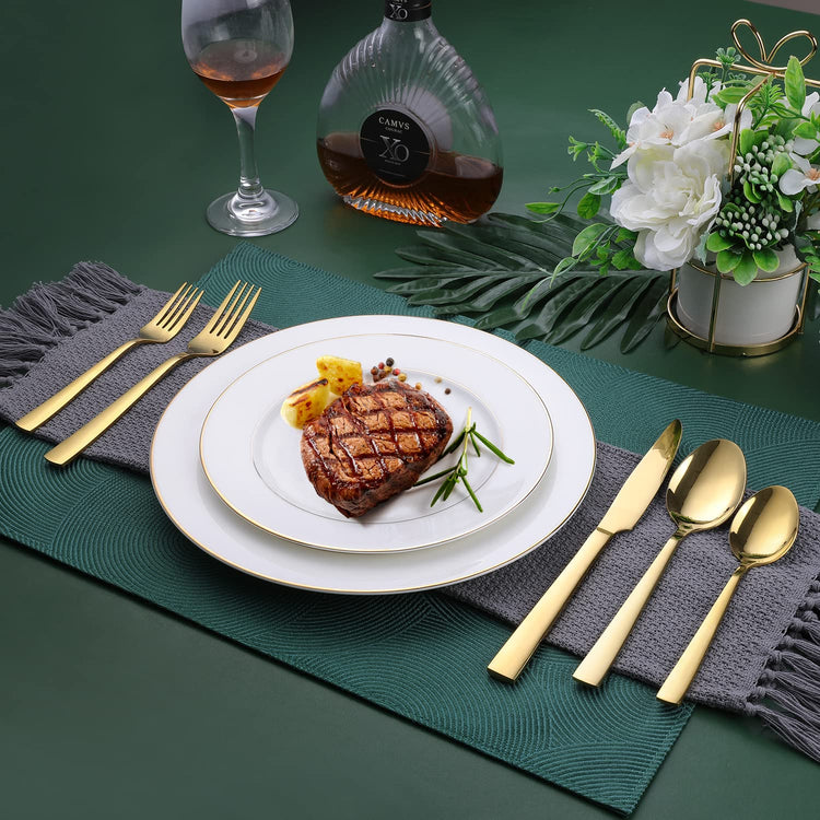 Gold Silverware Set (30 Count)