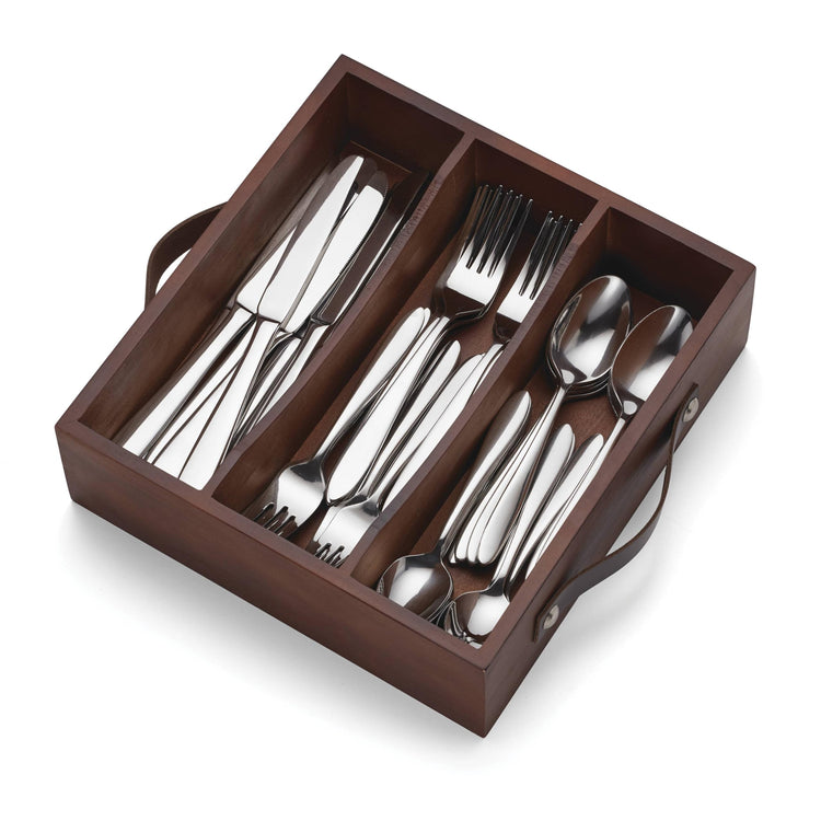 Mooncrest 30Pc Flatware Set + Caddy (30 Count)