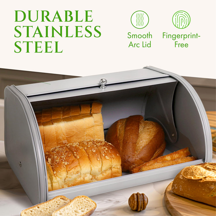 Metal Bread Box For Kitchen Countertop