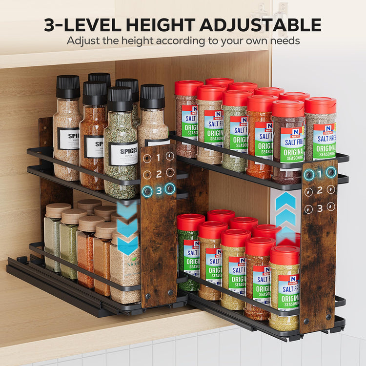 Pull Out Spice Rack Organizer (2 Count)