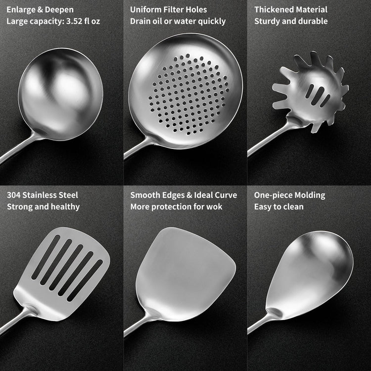 18 10 Stainless Steel Kitchen Utensils Set (10 Count)