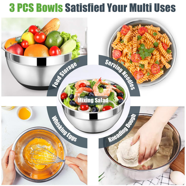 Mixing Bowl with Lid Set of 3