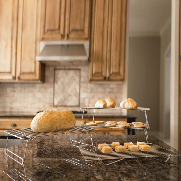 4 Tier Stackable Cooling Racks for Baking