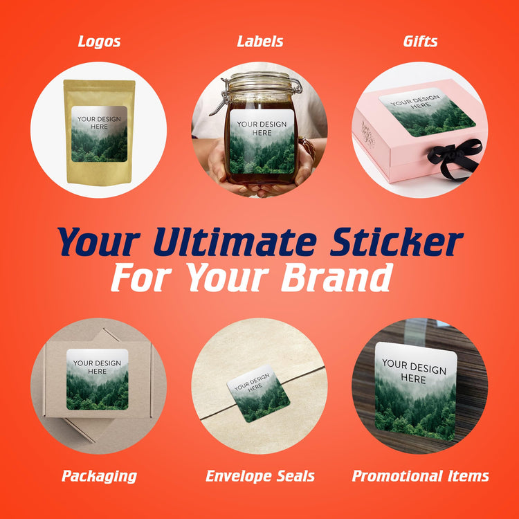 100 Custom Vinyl Stickers (100 Count)