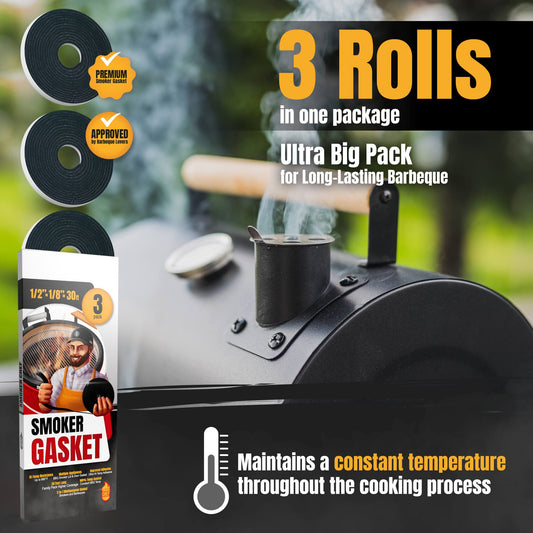 XXL 30 FT Grill Gasket for Smokers (3 Count)