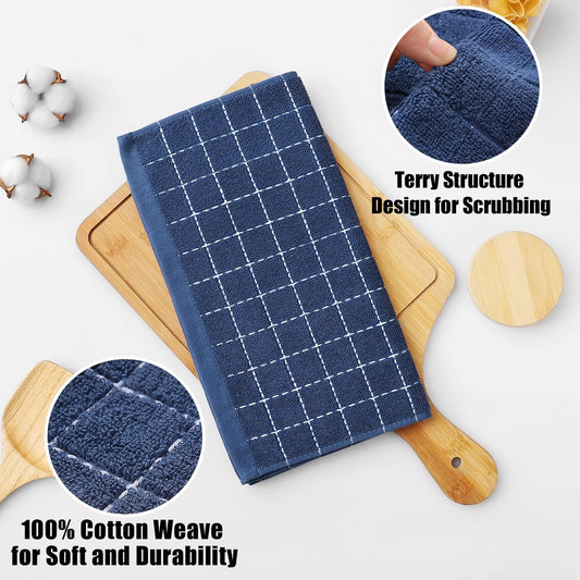 100% Cotton Terry Kitchen Dish Cloths (12 Count)