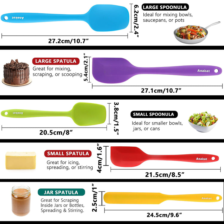 Silicone Spatula Set of 5 (5 Count)