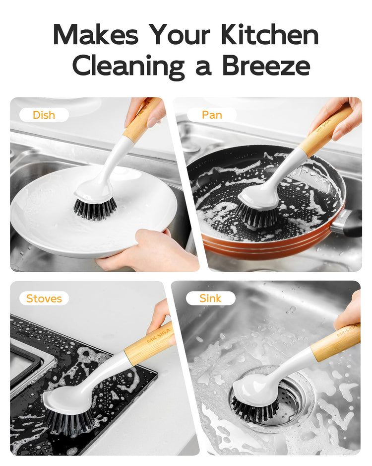 Dish Brush with Handle (2 Count)