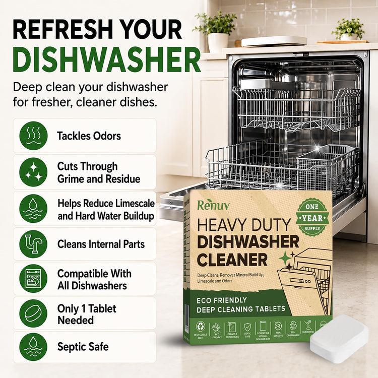 Heavy Duty Dishwasher Cleaner & Deodorizer (12 Count)