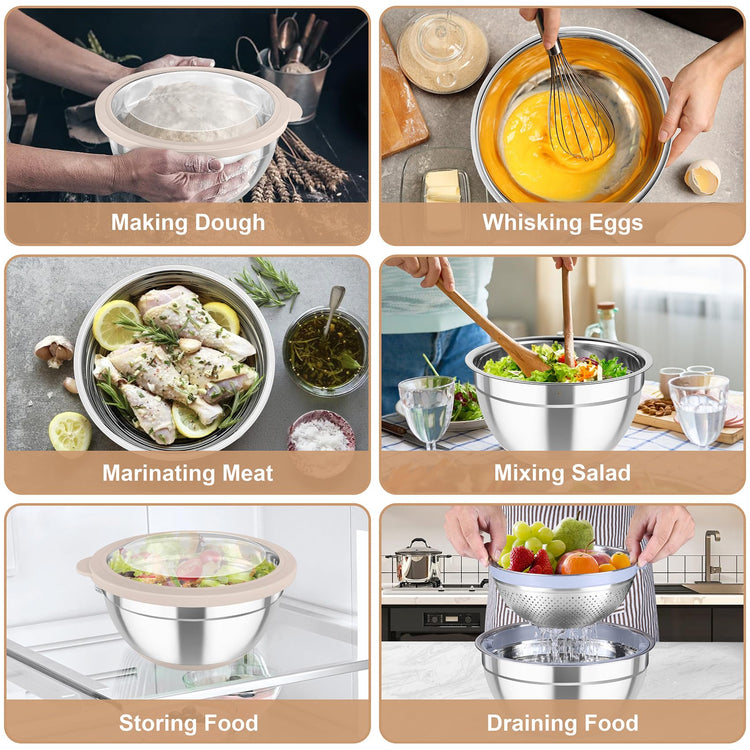 Mixing Bowls with Colander (4 Count)