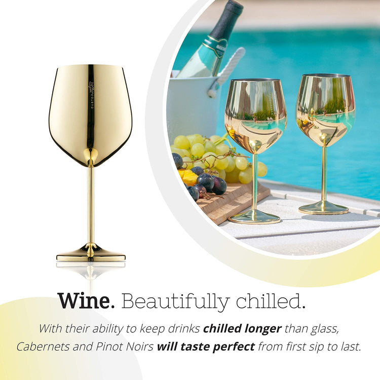 Stainless Steel Wine Glass (2 Count)
