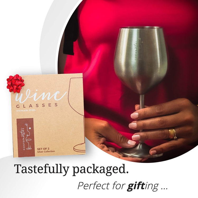 Stainless Steel Wine Glass (4 Count)