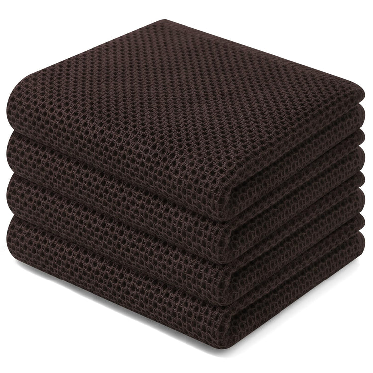 100% Cotton Waffle Weave Kitchen Dish Towels 4 (4 Count)
