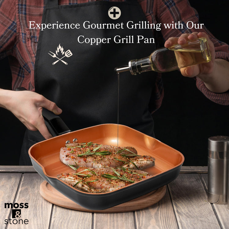 9.5" Grill Pan For Indoor Cooking