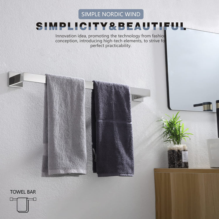 24 Inch Single Towel Bar
