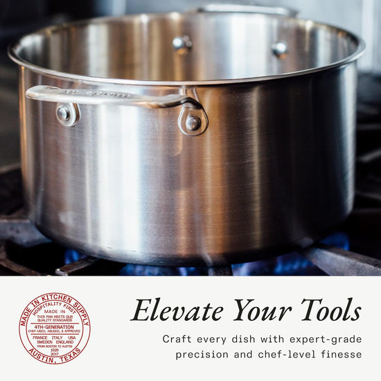Made In Cookware - 12 Quart Stainless Steel Stock Pot With Lid - 5 Ply Stainless Clad - Professional Cookware - Crafted in Italy - Induction Compatible - Nestoria