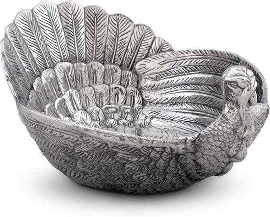 Arthur Court Serving Salad Bowl Turkey Large Thanksgiving Table Serving Bowl Fruit Bowl Statement Piece 13 inch Long x 10.5 inch Wide