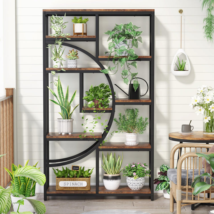 Bookshelf Industrial Etagere Bookcase (2 Count)