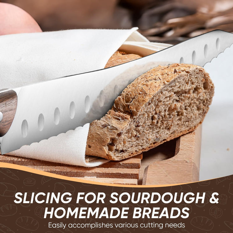 Bread Knife Serrated Knives for Homemade Bread Sourdough