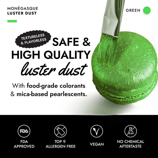 Green Edible Glitter for Drinks & Cakes