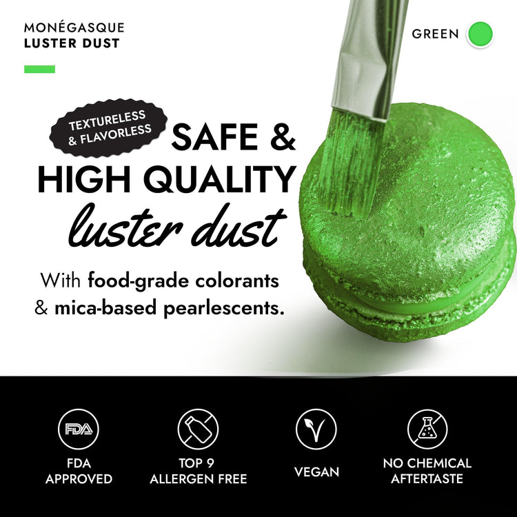 Green Edible Glitter for Drinks & Cakes