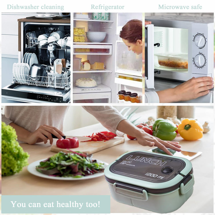Double Layer Bento Box with Cutlery