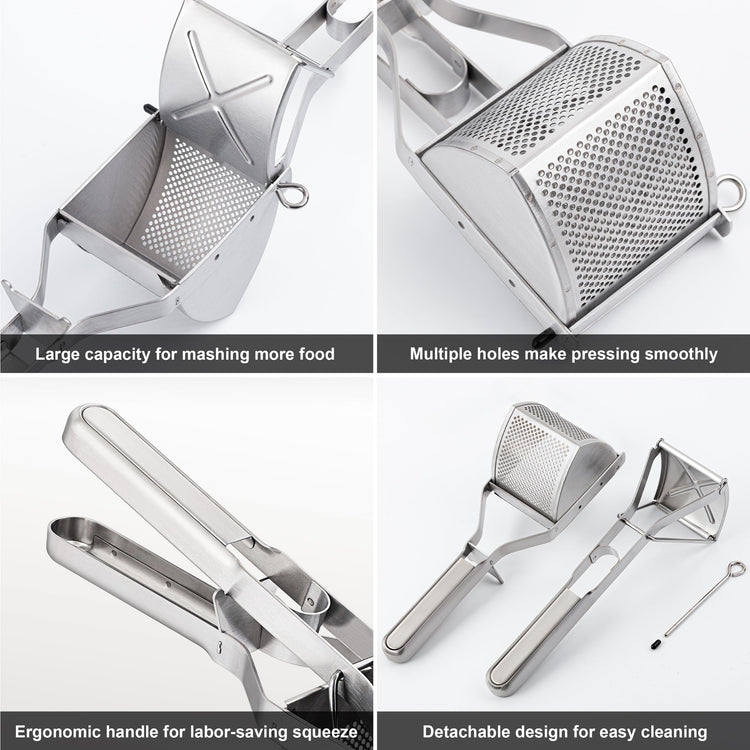 Potato Ricer Stainless Steel Potato Masher & Squeezer