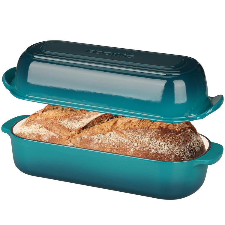 Enameled Cast Iron Loaf Pan with Lid