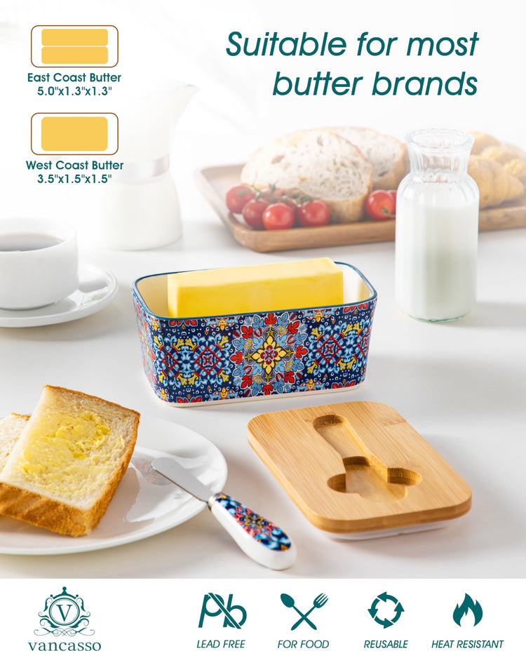 6.5" Butter Dish with Lid