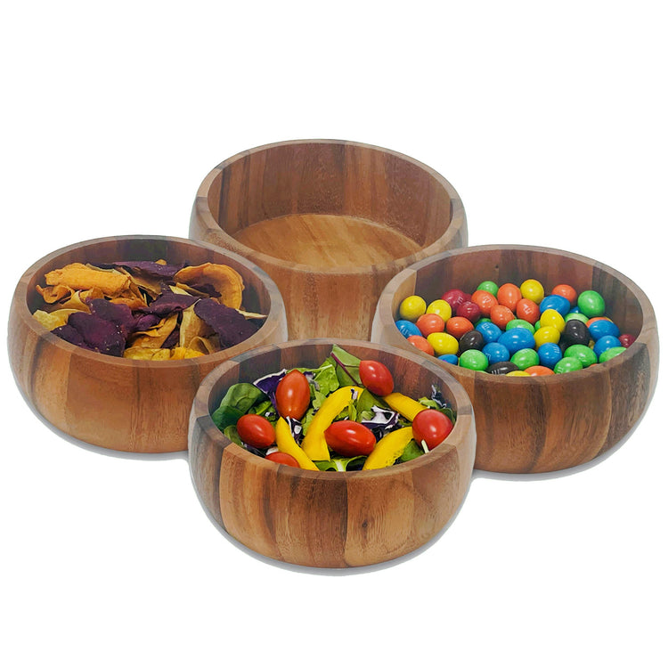 Woodard & Charles Acacia Wood Large Ind. Salad Bowls (48 Count)