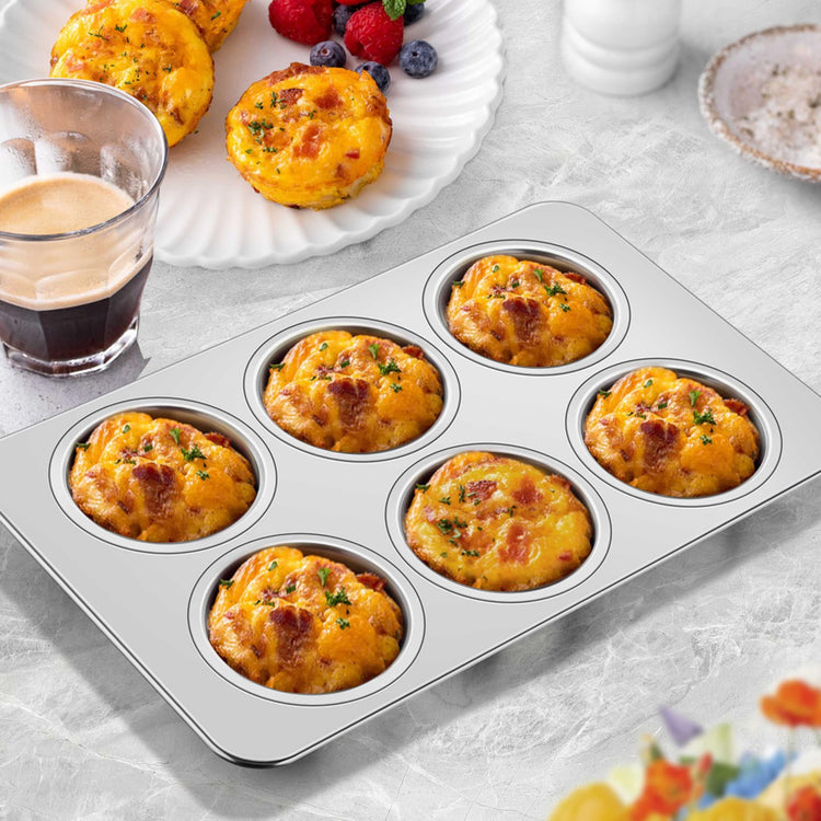 Stainless Steel Muffin Pans 6 (2.1 Count)