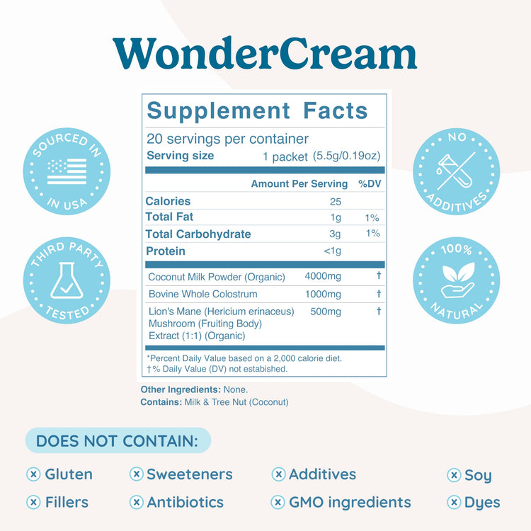 Bovine Colostrum Superfood Creamer Supplement Powder w (3.88 Ounce)