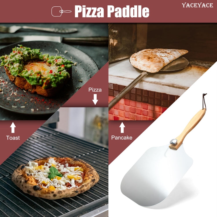 Metal Pizza Paddle with Cutter