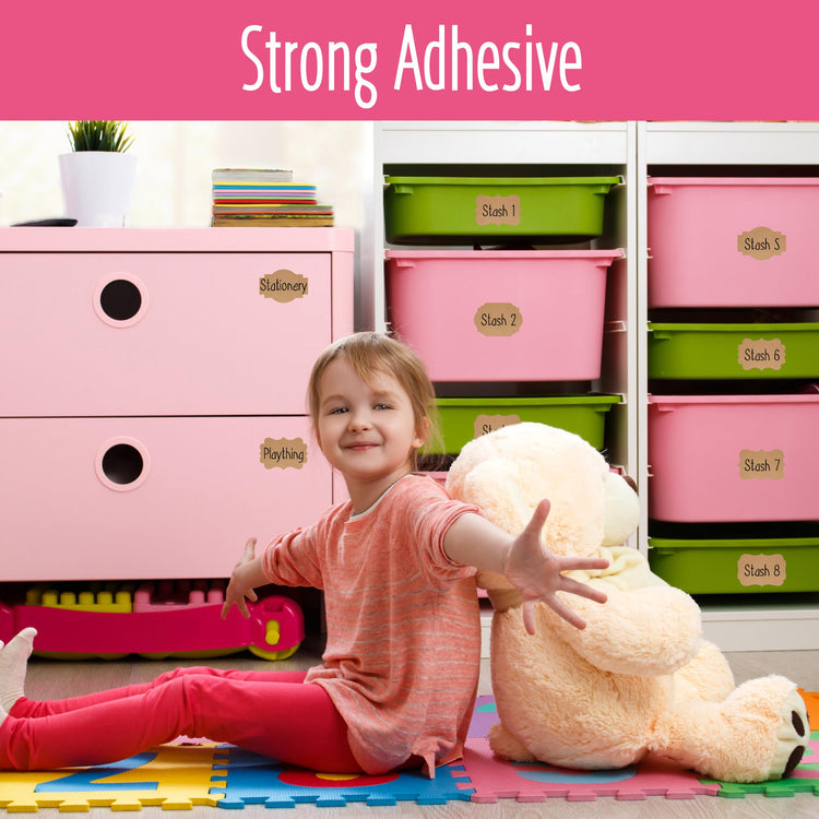 300 PCS Kraft Blank Stickers (300 Count)