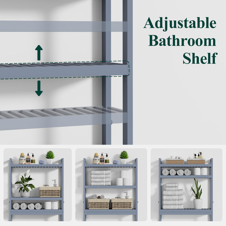 Bamboo Over The Toilet Storage Cabinet (3 Count)