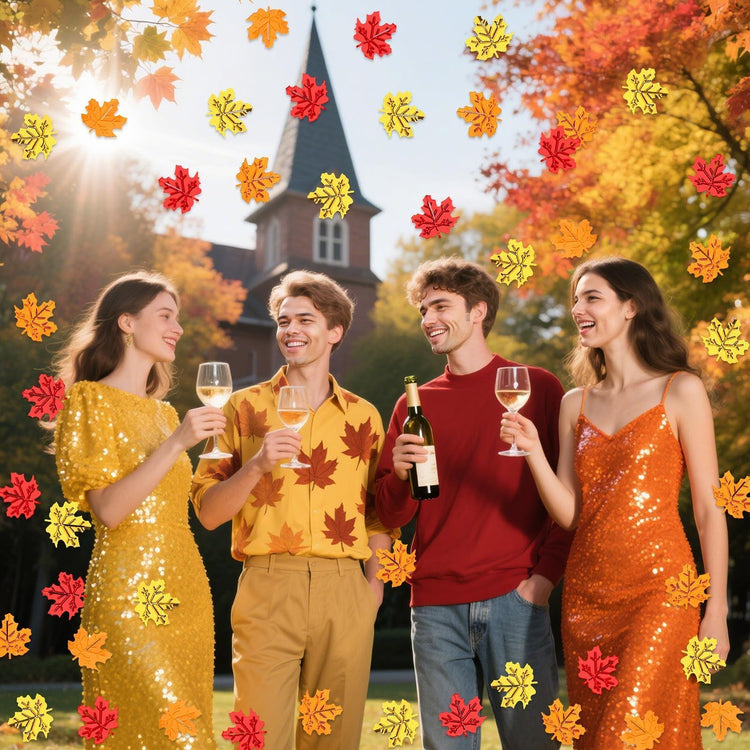 Fall Maple Leaf Confetti Autumn Colors Party Decorations