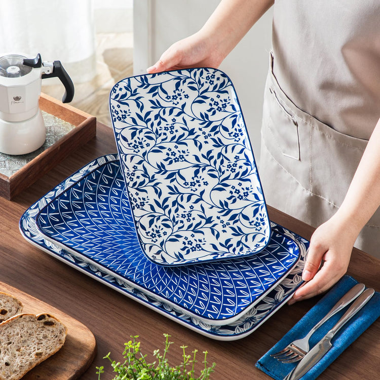 SELENE Porcelain Serving Platters Set of 3 (3 Count)